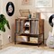 Record Player Stand with Charging Station Vinyl Storage Cabinet with 6 Compartments Metal Frame Turntable Table